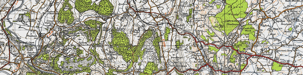 Old map of East Dean in 1947