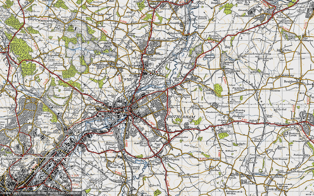 Old Map of East Dene, 1947 in 1947