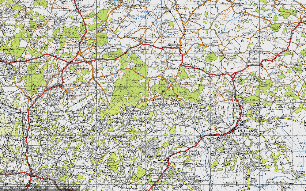 Old Map of East End, 1940 in 1940