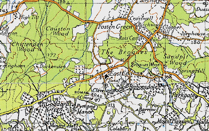 Old map of East End in 1940
