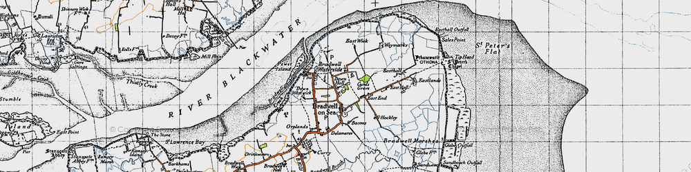 Old map of Tip Head in 1945