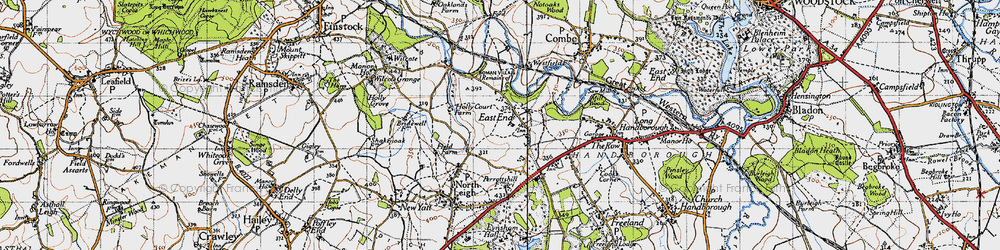 Old map of East End in 1946
