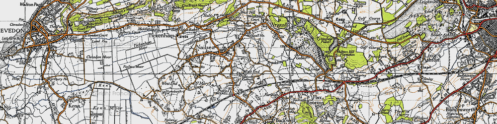 Old map of East End in 1946