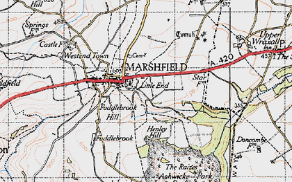 Old map of East End in 1946
