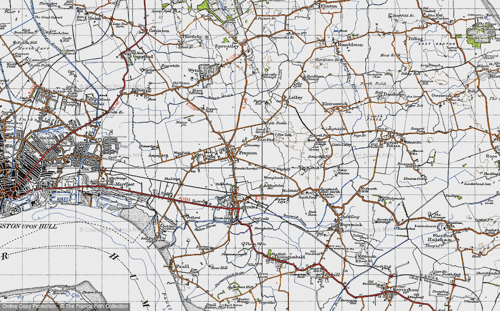 Old Map of East End, 1947 in 1947