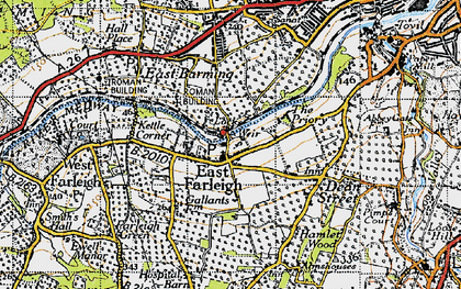 Old map of East Farleigh in 1940
