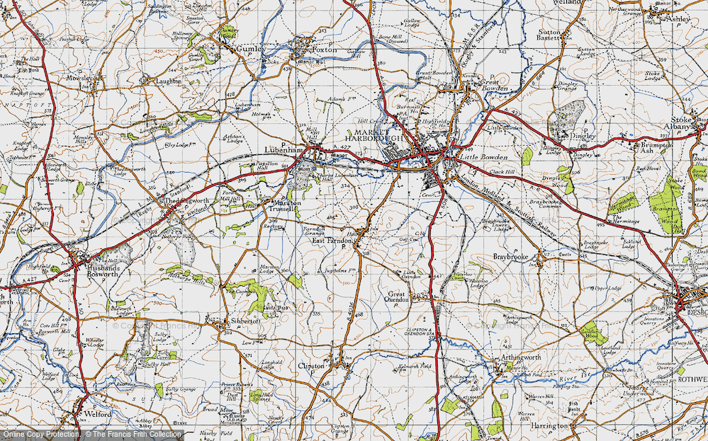Old Map of East Farndon, 1946 in 1946