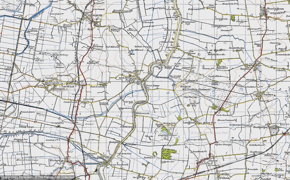 Old Map of East Ferry, 1947 in 1947