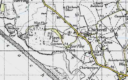 Old map of East Fleet in 1946