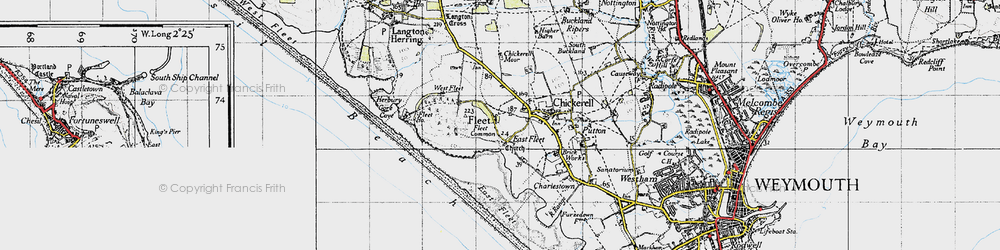 Old map of East Fleet in 1946