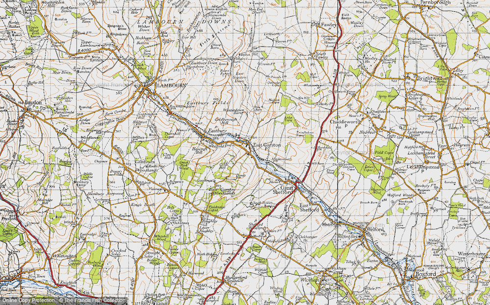 Old Map of East Garston, 1947 in 1947