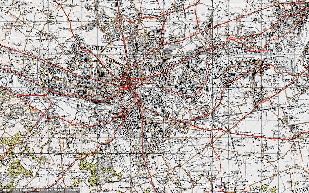 Old Map of East Gateshead, 1947 in 1947