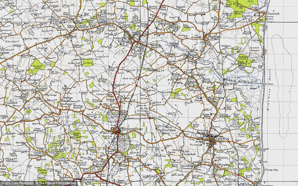 Old Map of East Green, 1946 in 1946