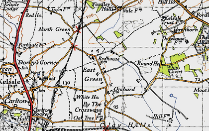 Old map of East Green in 1946