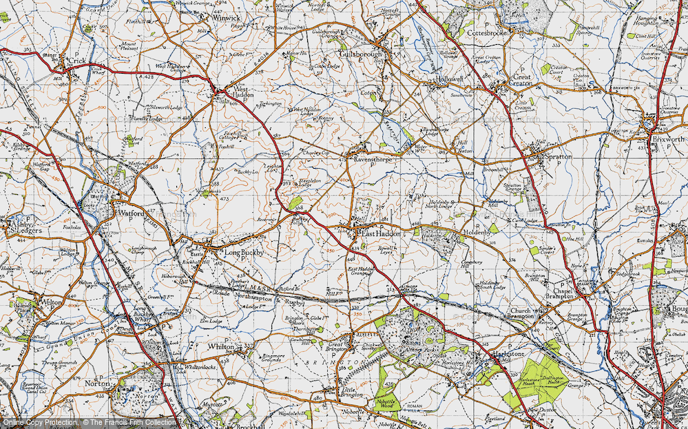 Old Map of East Haddon, 1946 in 1946