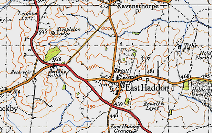 Old map of East Haddon in 1946