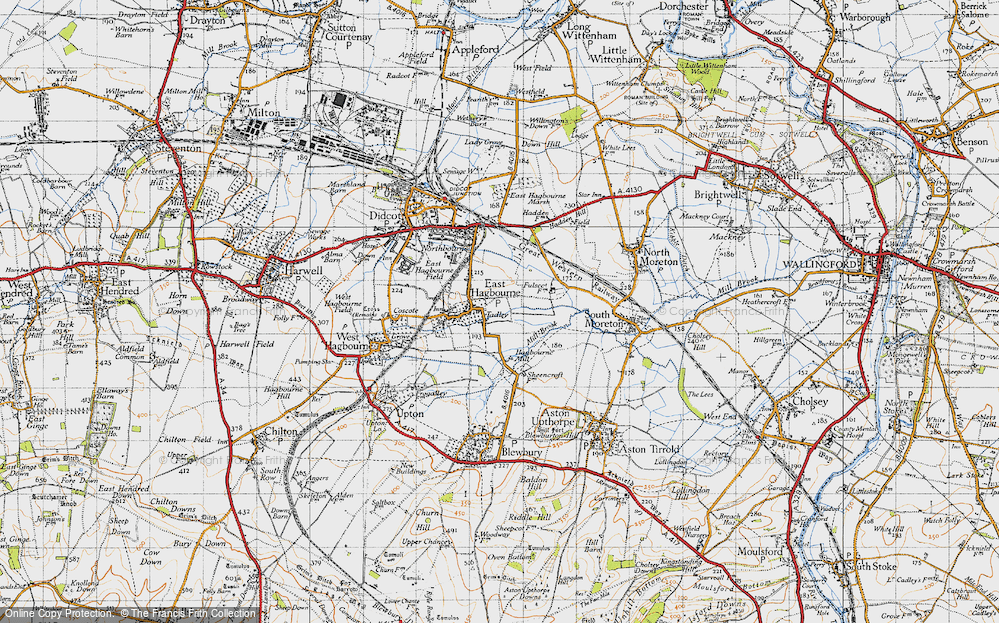 Old Map of East Hagbourne, 1947 in 1947
