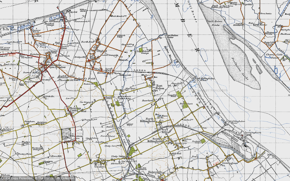 Old Map of East Halton, 1947 in 1947