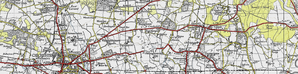 Old map of East Hampnett in 1940