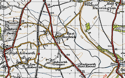 Old map of East Hardwick in 1947