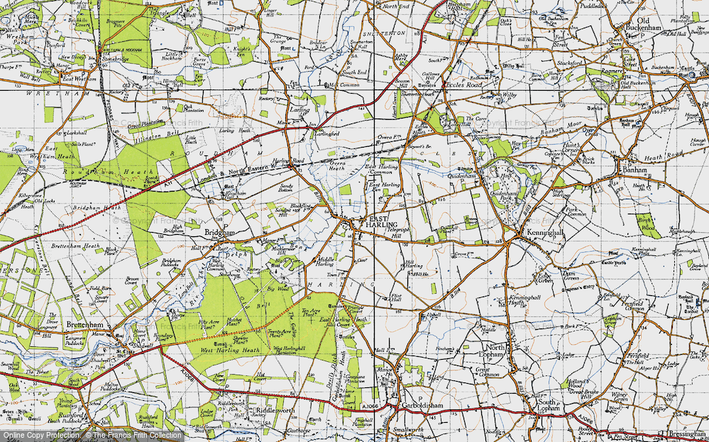 Old Map of East Harling, 1946 in 1946