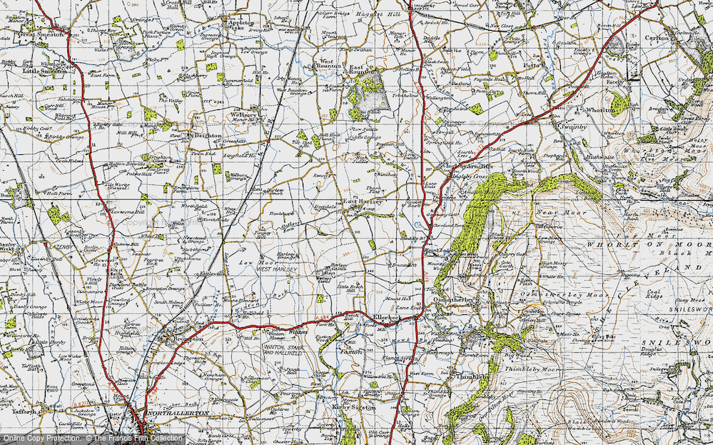 Old Map of East Harlsey, 1947 in 1947