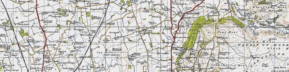 Old map of East Harlsey in 1947