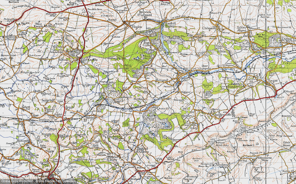 Old Map of East Hatch, 1940 in 1940