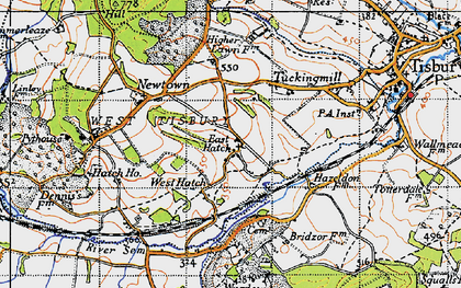 Old map of East Hatch in 1940