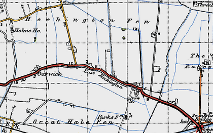 Old map of Great Hale Fen in 1946