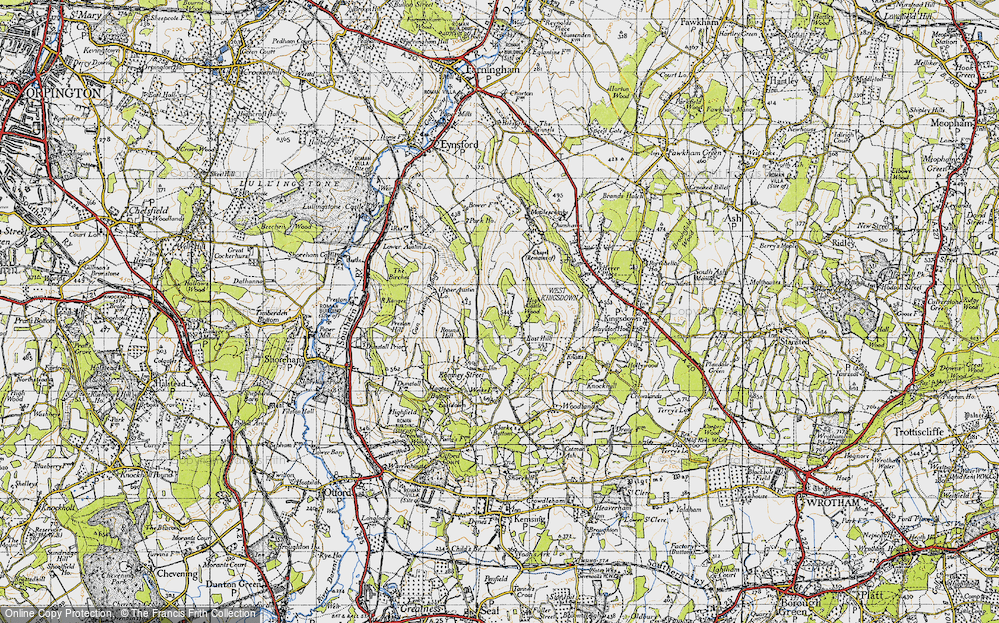 Old Map of East Hill, 1946 in 1946