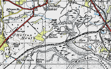 Old map of Holton Heath Station in 1940