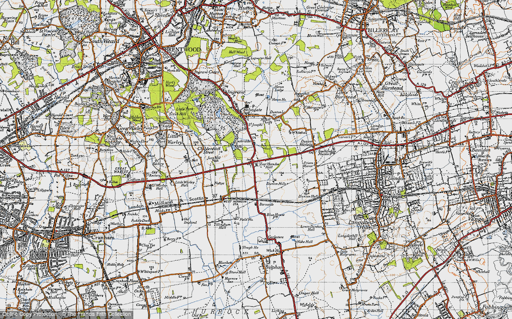Old Map of East Horndon, 1946 in 1946