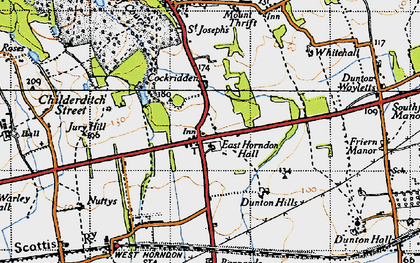 Old map of East Horndon in 1946