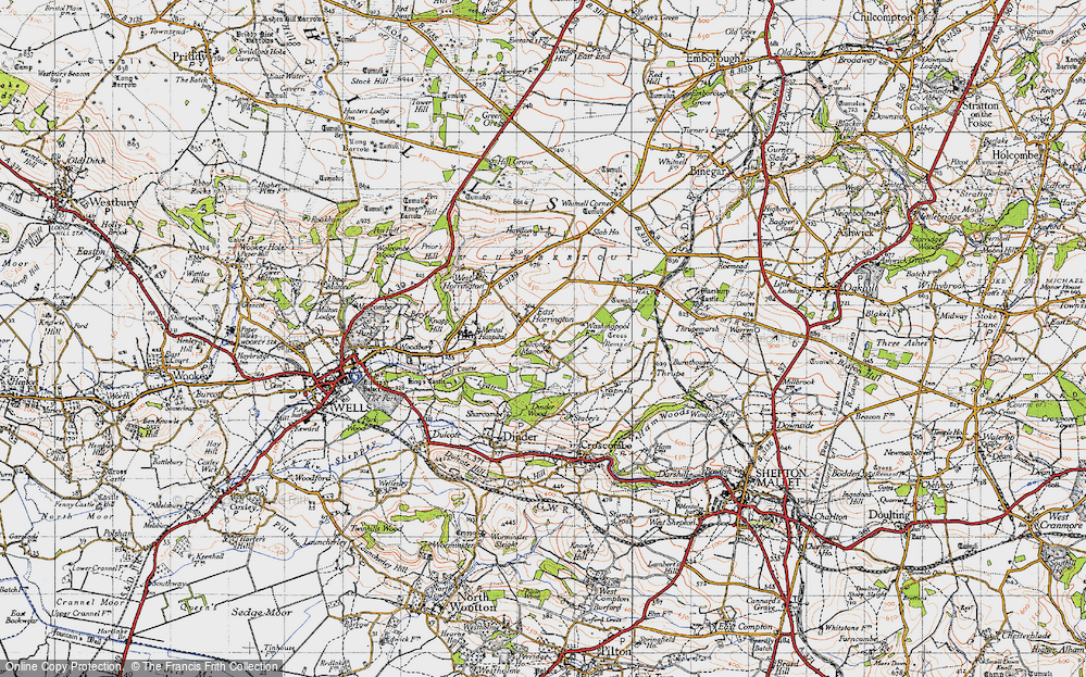 Old Map of East Horrington, 1946 in 1946