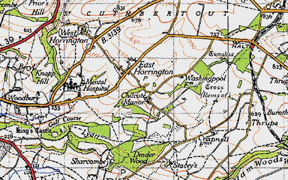 Old map of East Horrington in 1946