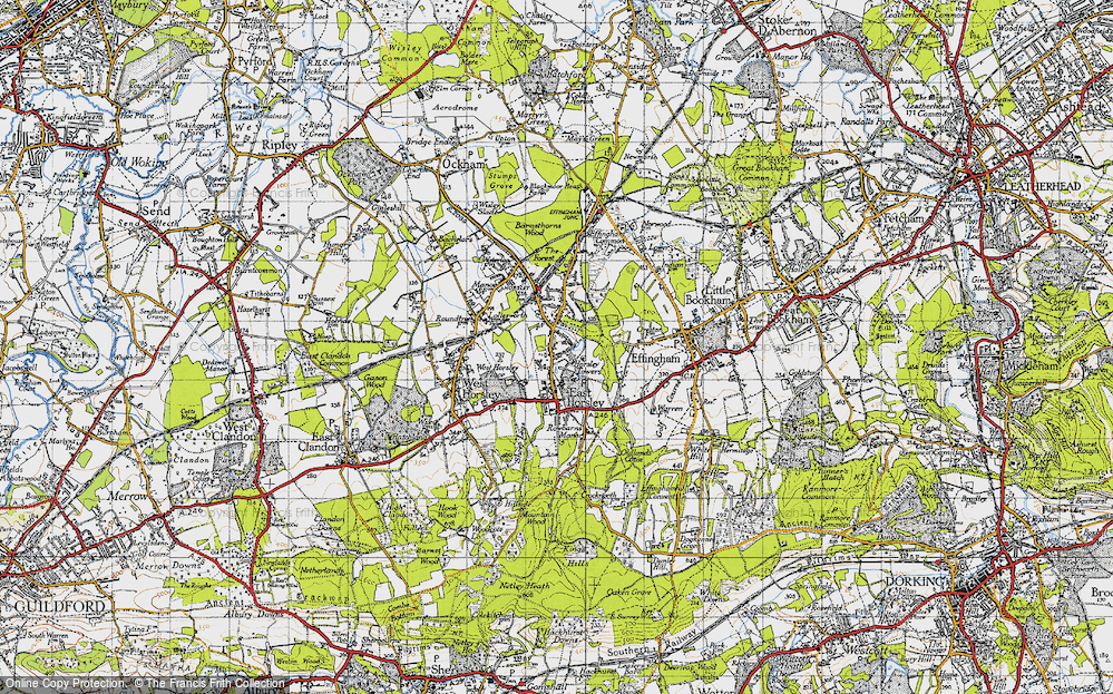 Old Map of East Horsley, 1940 in 1940