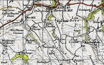 Old map of East Ilkerton in 1946