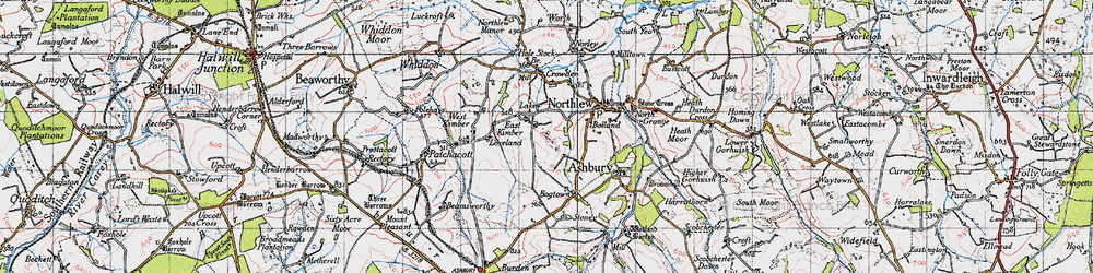 Old map of East Kimber in 1946