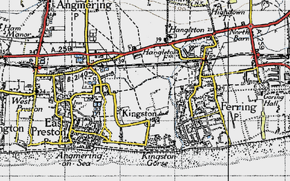 Old map of East Kingston in 1945