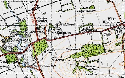 Old map of East Knapton in 1947