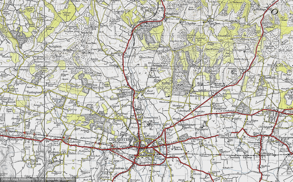 Old Map of East Lavant, 1945 in 1945