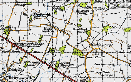 Old map of East Layton in 1947