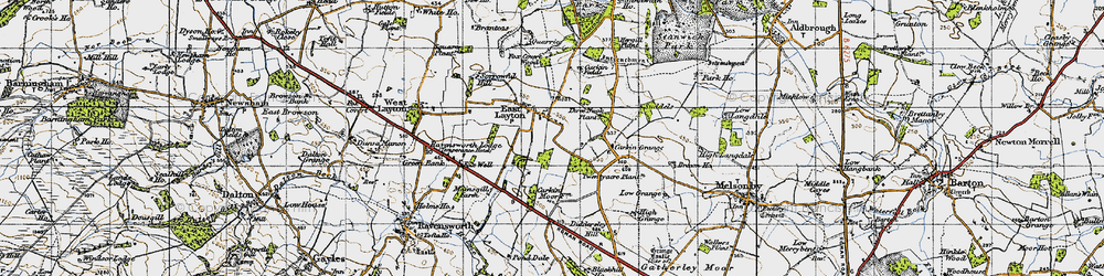 Old map of East Layton in 1947