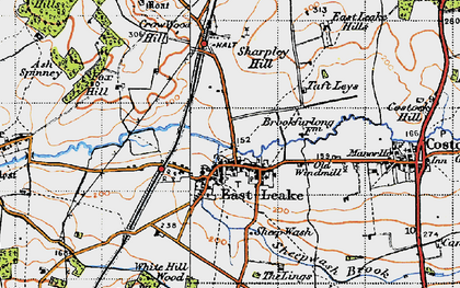 Old map of East Leake in 1946