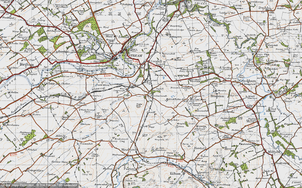 Old Map of Historic Map covering Blake Law in 1947