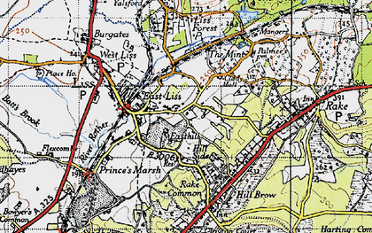 Old map of East Hill in 1940
