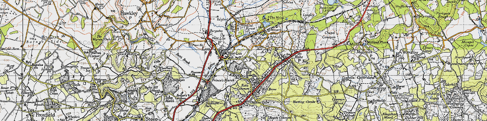 Old map of East Liss in 1940