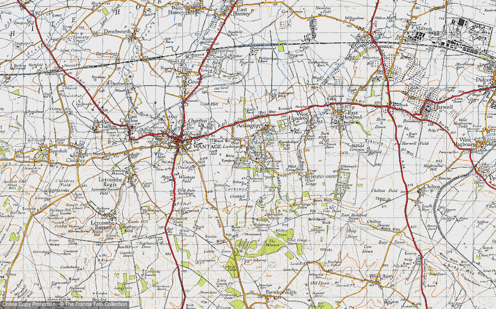 Old Map of East Lockinge, 1947 in 1947