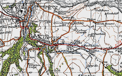 Old map of East Loftus in 1947